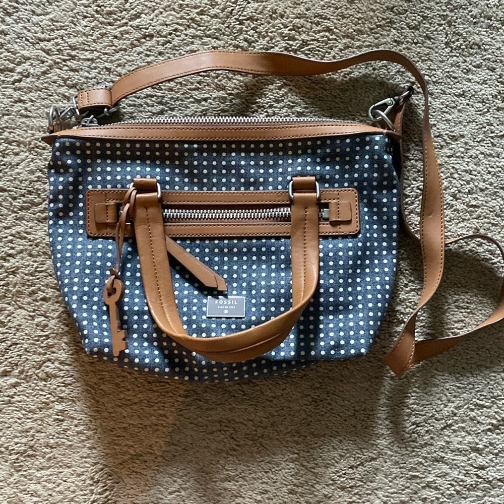 Fossil Dawson Fabric Satchel